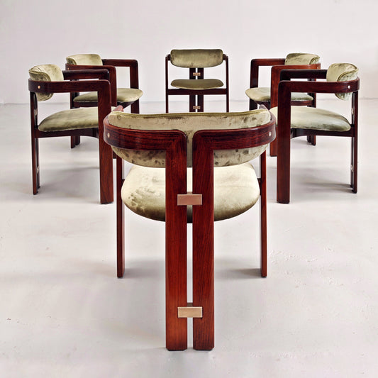 SEDIE PAMPLONA SAVINI POZZI VELLUTO LEGNO