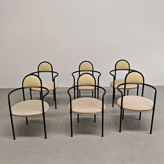 sedie braccioli poltroncine anni 80 metallo