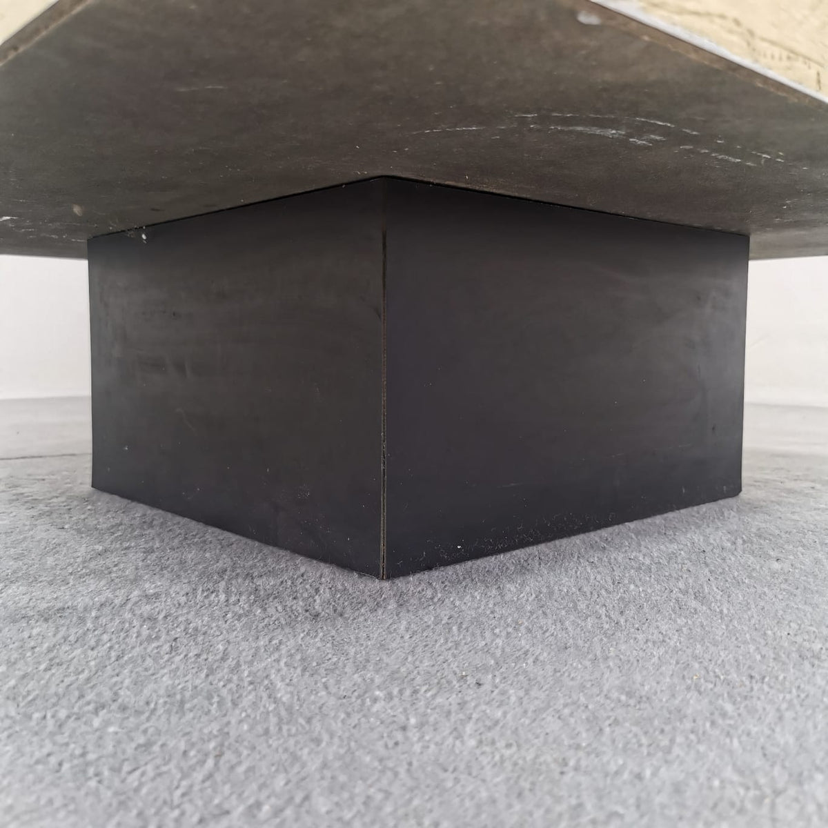 Table basse carrée en verre G. Ausenda années 1970