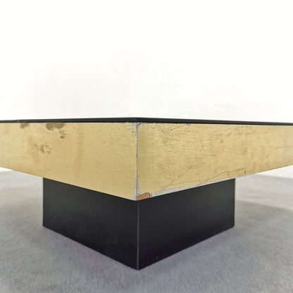 Table basse carrée en verre G. Ausenda années 1970
