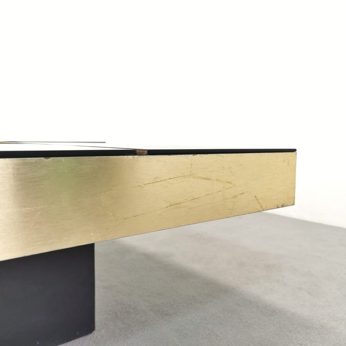 Table basse carrée en verre G. Ausenda années 1970