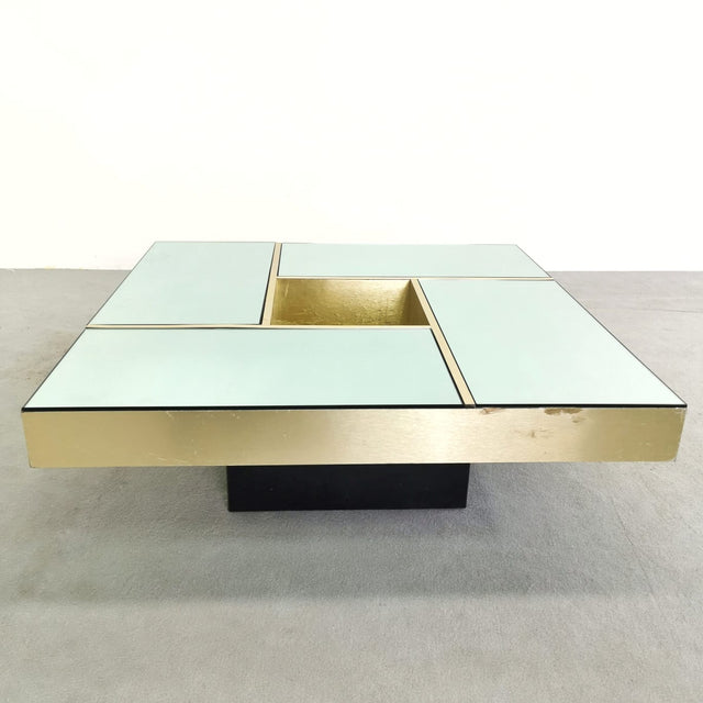 Table basse carrée en verre G. Ausenda années 1970