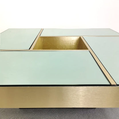 Table basse carrée en verre G. Ausenda années 1970