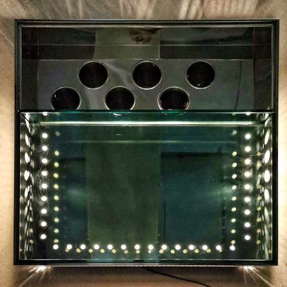 Table basse bar lumineuse vintage space age des années 70