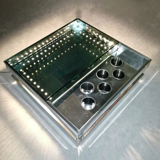 Tavolino bar coffee table space age illuminato vintage space age anni 70