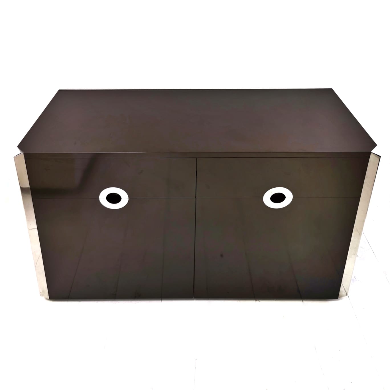 Sideboard marrone Willy Rizzo per Mario Sabot 1970's