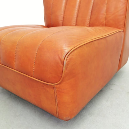 Fauteuil en cuir Arflex 9000, Tito Agnoli, années 1970