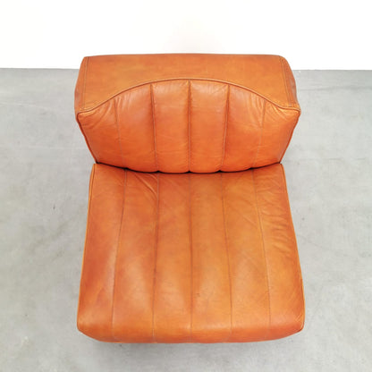 Fauteuil en cuir Arflex 9000, Tito Agnoli, années 1970