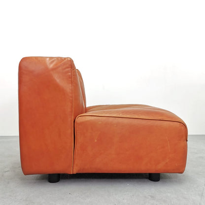 Fauteuil en cuir Arflex 9000, Tito Agnoli, années 1970