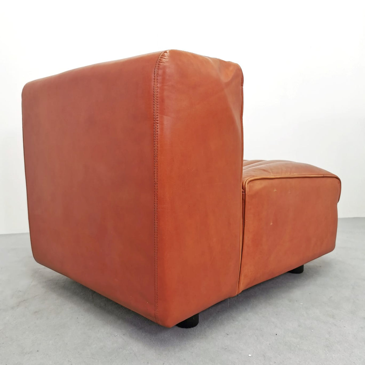 Fauteuil en cuir Arflex 9000, Tito Agnoli, années 1970