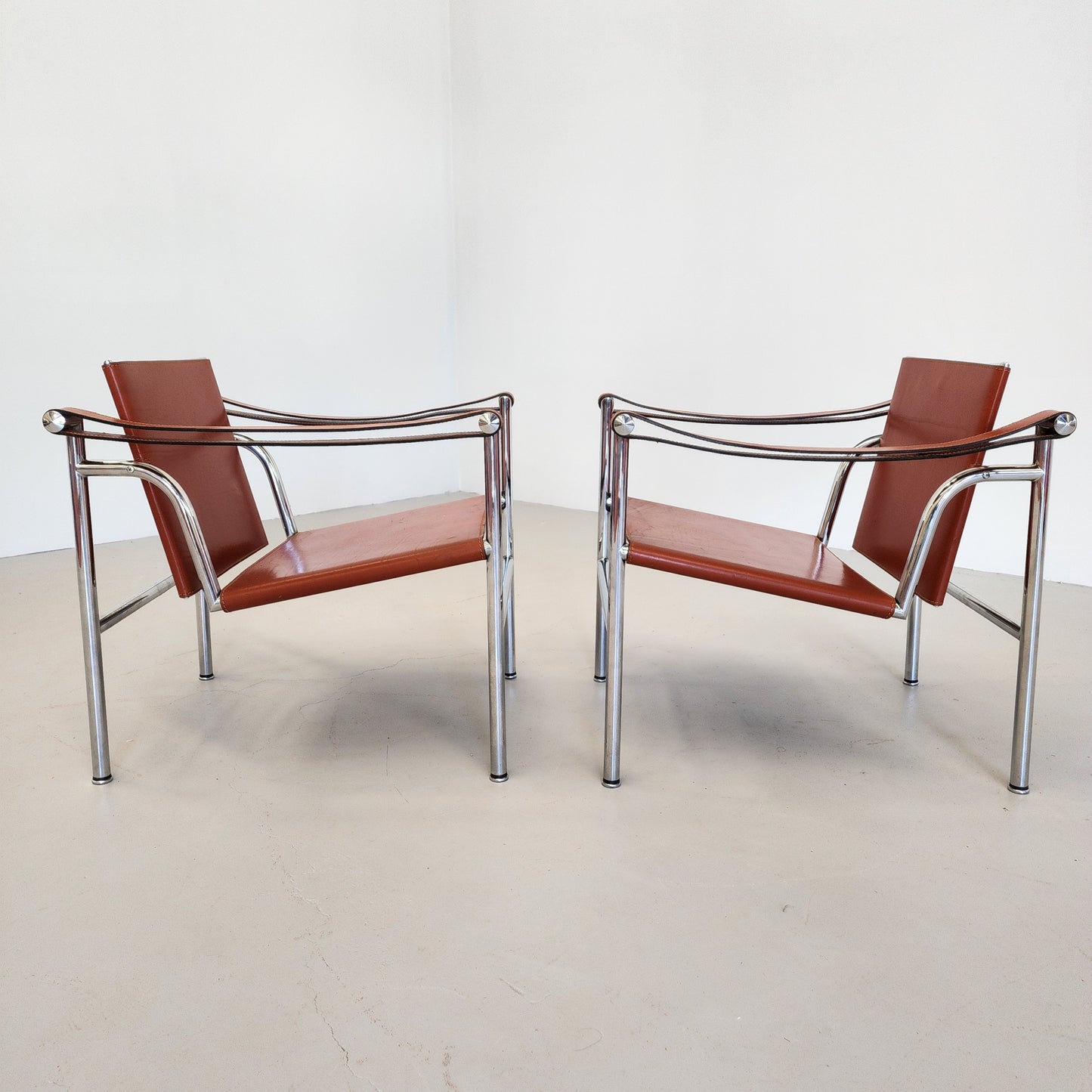 Poltrone Lc1 Le Corbusier Cassina 1970's