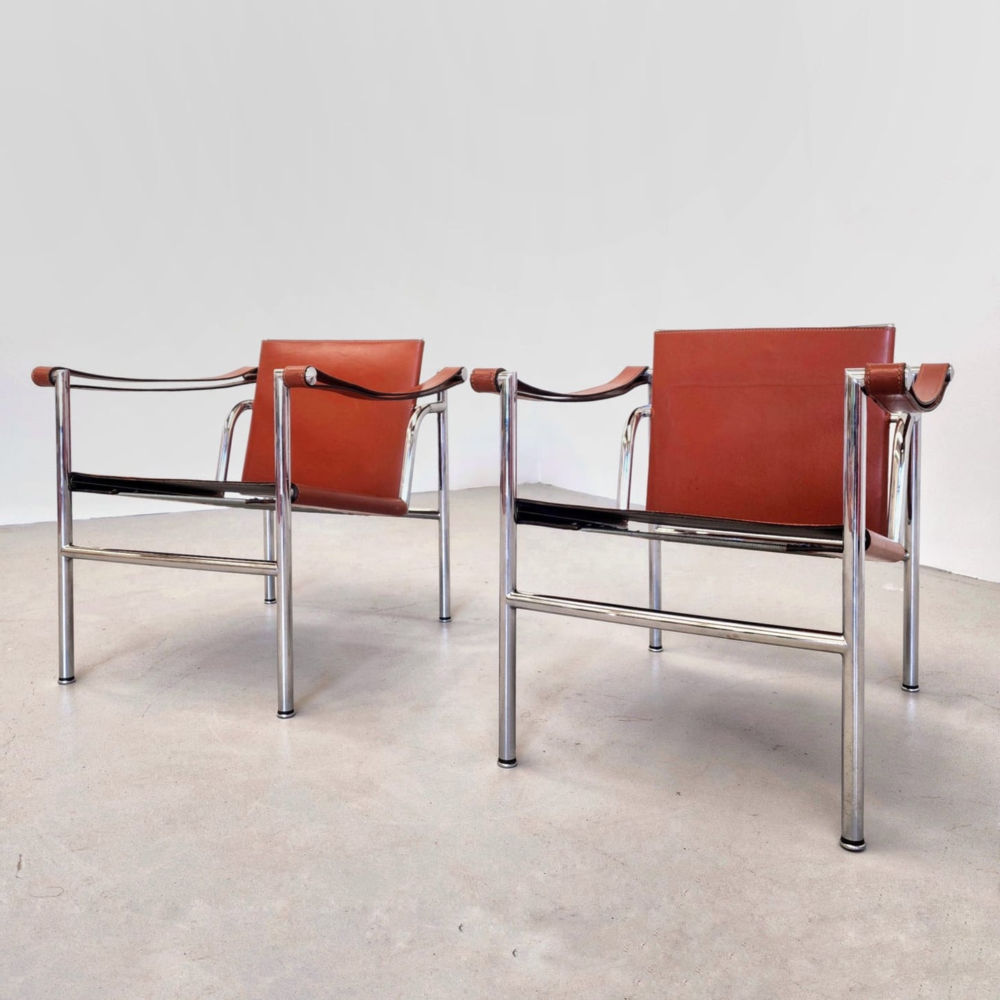 Poltrone Lc1 Le Corbusier Cassina 1970's