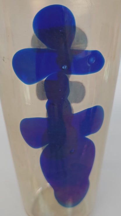 Raro vaso artistico in Vetro di Murano, Venini serie "a Macchie" disegnata da Fulvio Bianconi anni 50