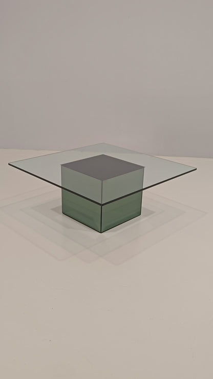 Table basse carrée mod. Blok de Nanda Vigo pour Acerbis, années 1970