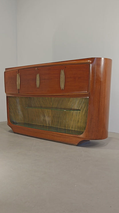 Credenza Mobile Bar in stile Deco di Vittorio Dassi anni 40 50
