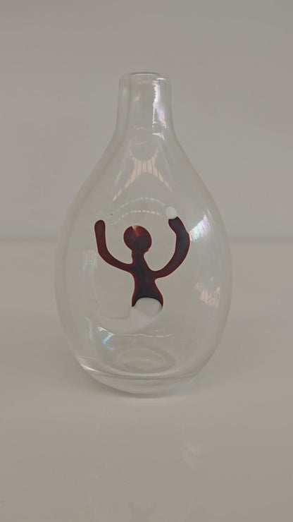Vaso in Vetro Murano della serie "a macchie" di Fulvio Bianconi anni 50