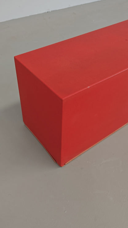 Tavolino Pouf rosso "Scacchi" di Mario Bellini per B&B Italia 1970's (A)