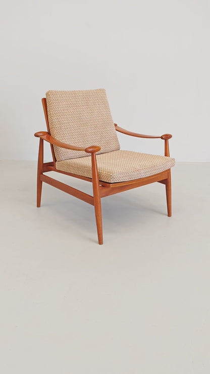Fauteuil lounge danois modèle « Spade » FD 133 de Finn Juhl pour France & Son, années 60