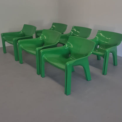 Fauteuil Vicario de Vico Magistretti pour Artemide, années 1970 (VERT)