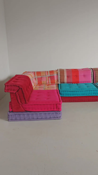 Divano modulare Mah Jong By Missoni, H. Hopfer per Roche Bobois 6 posti