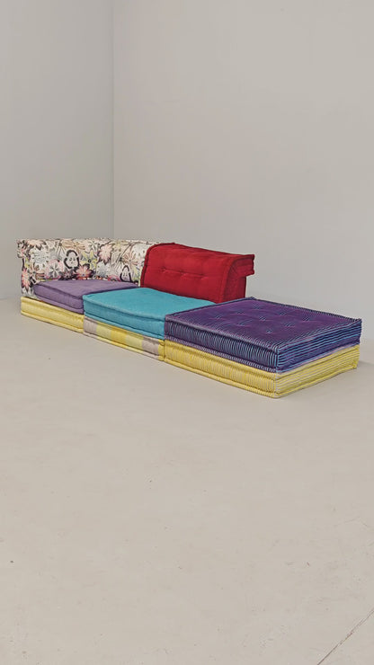 Canapé modulaire Mah Jong par Missoni, H. Hopfer pour Roche Bobois 3 places