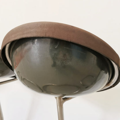 Lot de 4 tabourets ou chaises vintage des années 70, style Space Age, piètement en métal