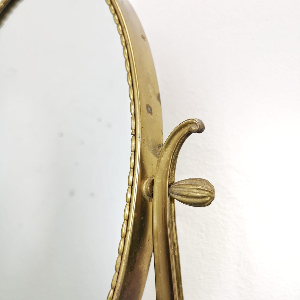 Specchio da Tavolo in Ottone anni 40 /50