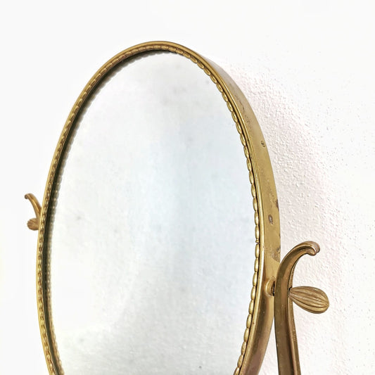Specchio da Tavolo in Ottone anni 40 /50