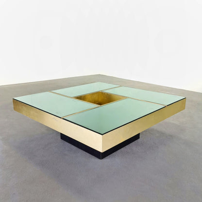 Table basse carrée en verre G. Ausenda années 1970