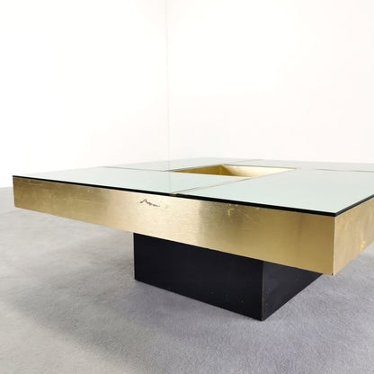 Table basse carrée en verre G. Ausenda années 1970