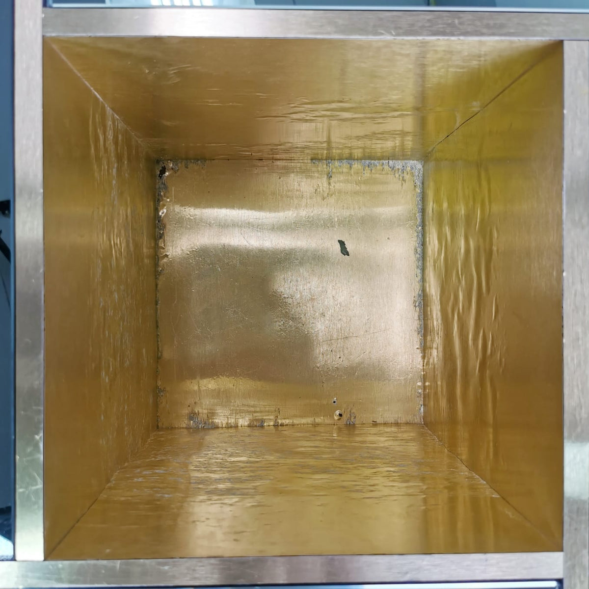 Table basse carrée en verre G. Ausenda années 1970