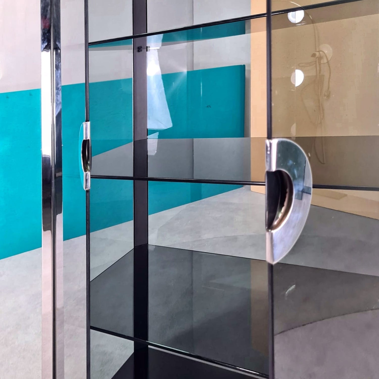 Mobile Vetrina Alto Willy Rizzo per Mario Sabot 1970's – veroraro