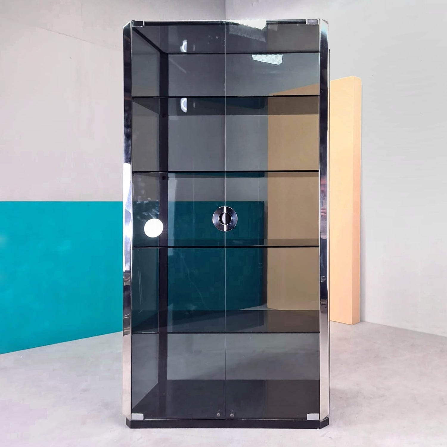 Mobile Vetrina Alto Willy Rizzo per Mario Sabot 1970's – veroraro