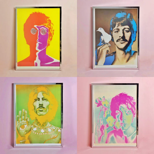 Set di 4 Poster Beatles, Richard Avedon 1967.
