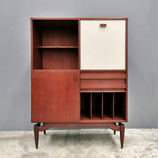credenza alta bar vintage anni 50 teak