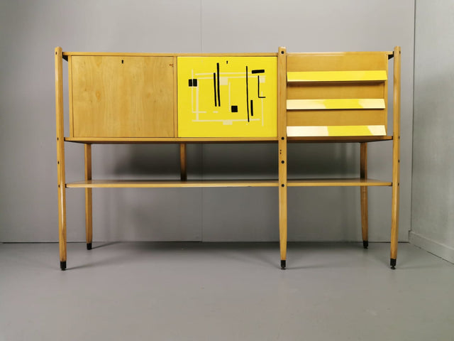 Buffet haut décoré des années 50, Roberto Aloi