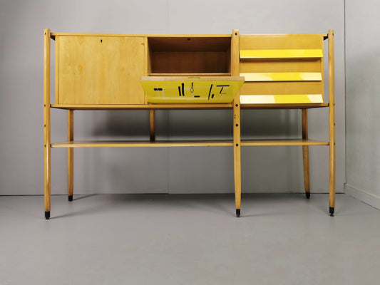 credenza alta Highboard decorato anni 50 Roberto Aloi