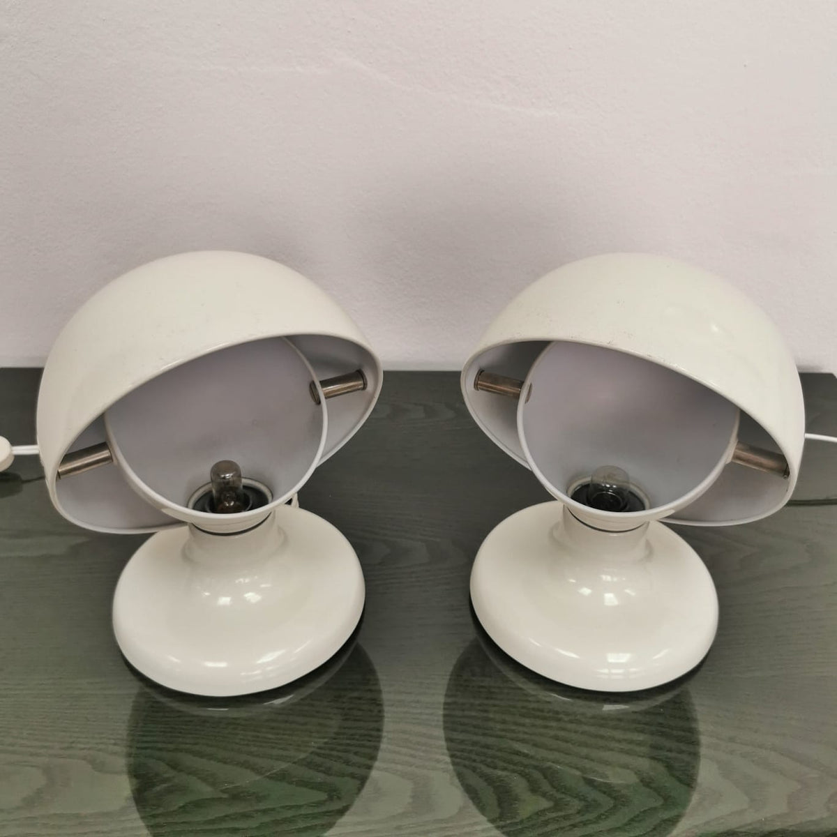 Pair of Junker table lamps by Afra and Tobia Scarpa for Flos, 1970s