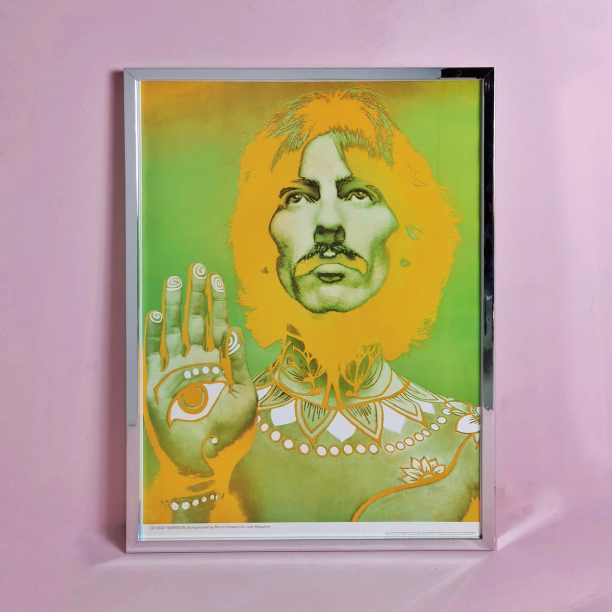 Set di 4 stampe poster incorniciate soggetto Beatles, di Richard Avedon 1967.