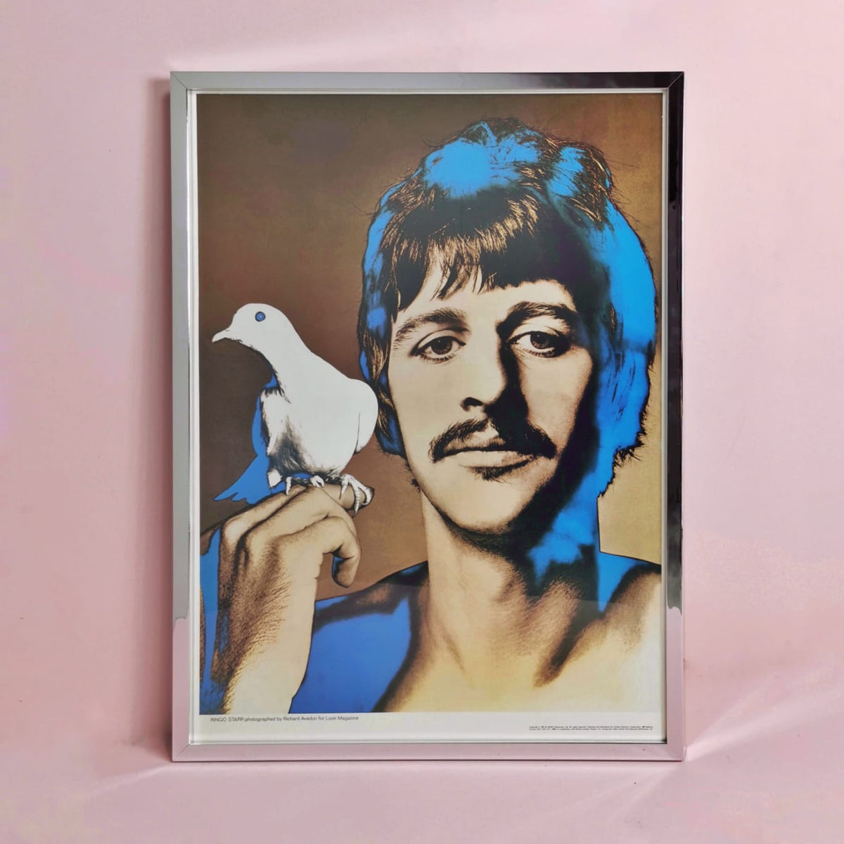 Set di 4 stampe poster incorniciate soggetto Beatles, di Richard Avedon 1967.