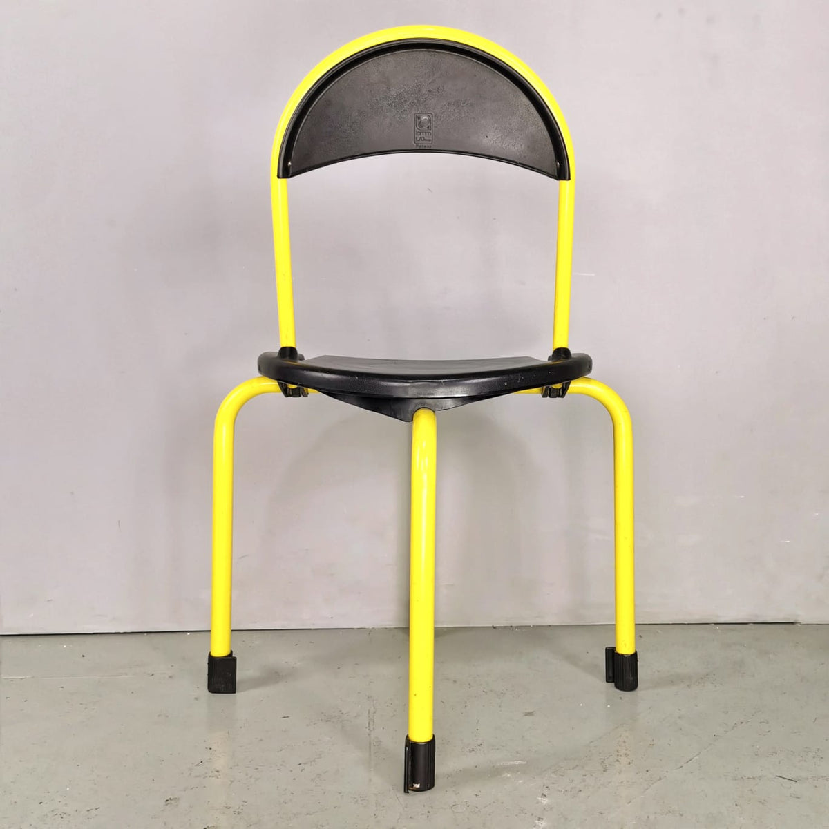 Set of 4 yellow folding Clark chairs by Lucci e Orlandini for Lamm, 1980s