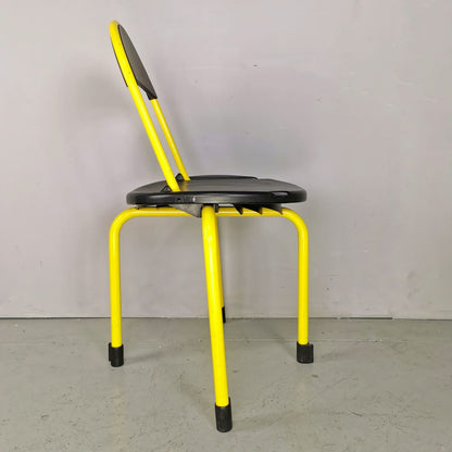 Set of 4 yellow folding Clark chairs by Lucci e Orlandini for Lamm, 1980s