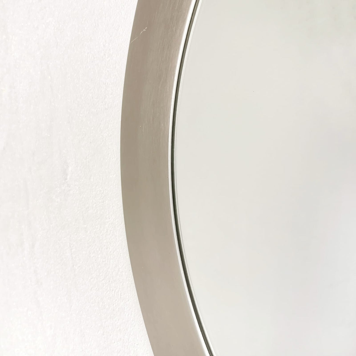 Specchio di design italiano vintage anni 70 tondo Acciaio