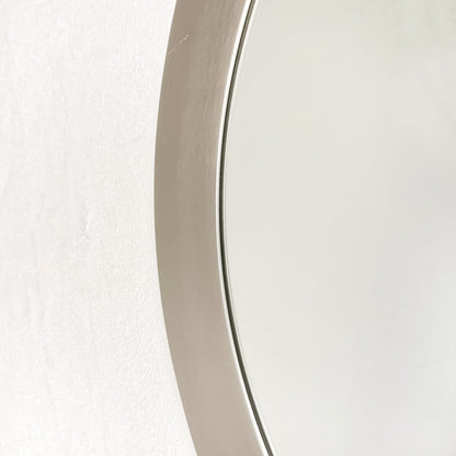 Specchio di design italiano vintage anni 70 tondo Acciaio