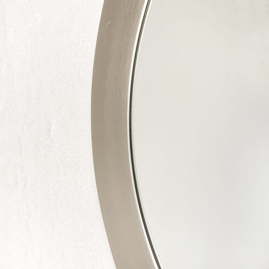 Specchio di design italiano vintage anni 70 tondo Acciaio