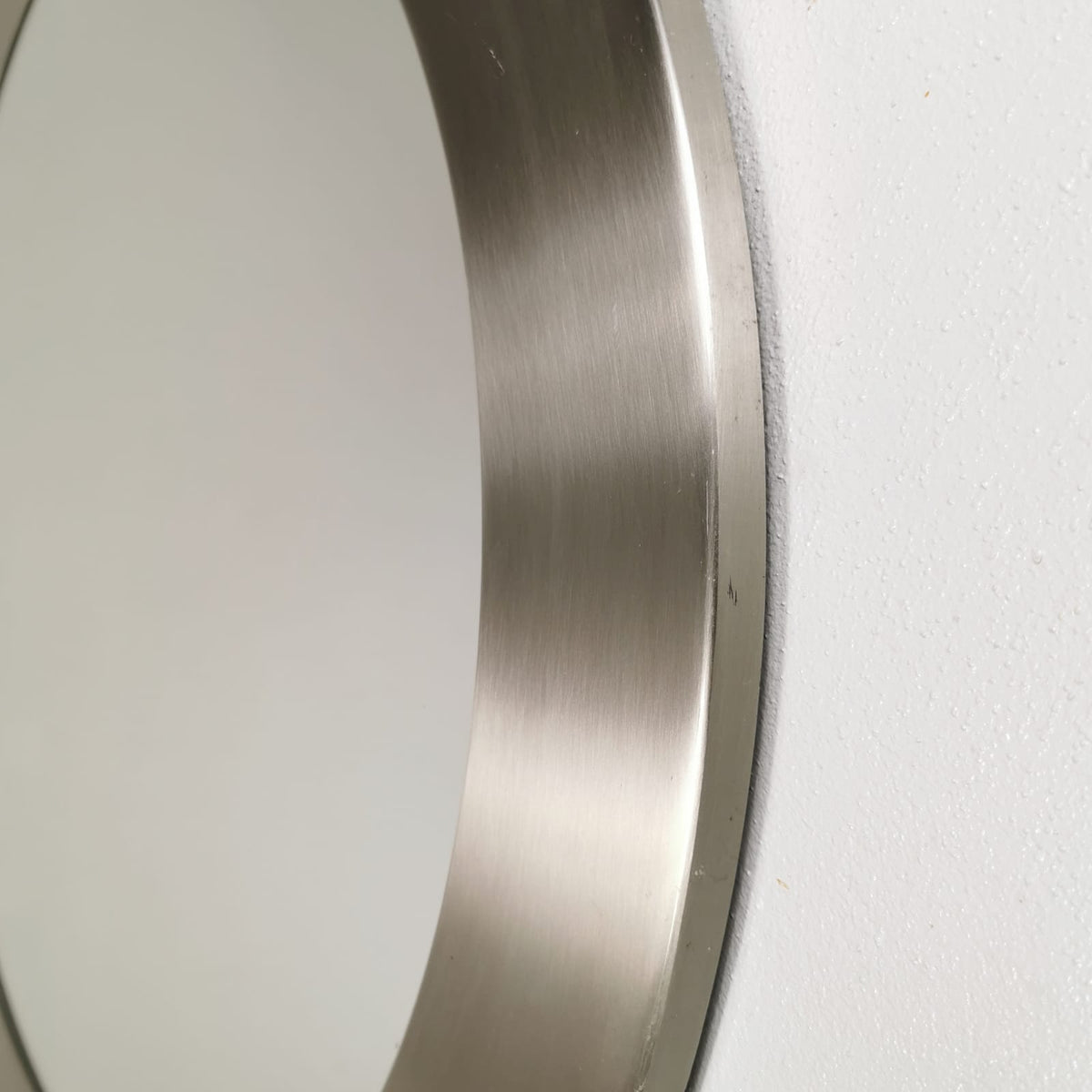 Specchio di design italiano vintage anni 70 tondo Acciaio