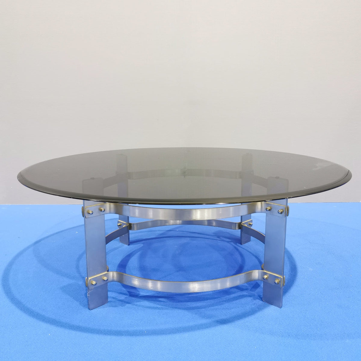 Table basse ronde vintage années 70