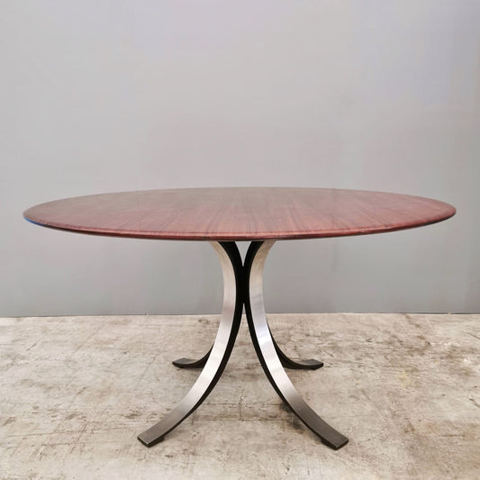 Round Table in Rosewood T69 Osvaldo Borsani for Tecno 1970's