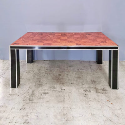 Vintage 1970s burl wood table (Willy Rizzo style)
