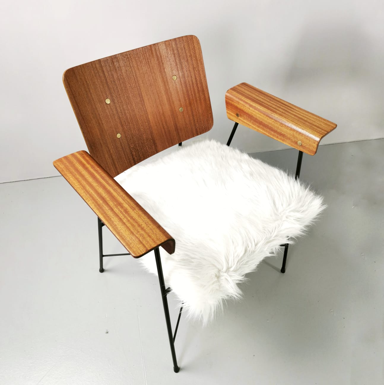 plywood teak multistrato pelliccia poltrone armchair